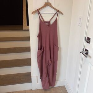 NWT Free People Hot Shot Onesie in Dark Red